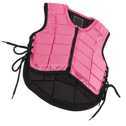 Kids Equestrian Vest Foam Padded Safety Horse Riding Protective Gear Body Protector PinkCS