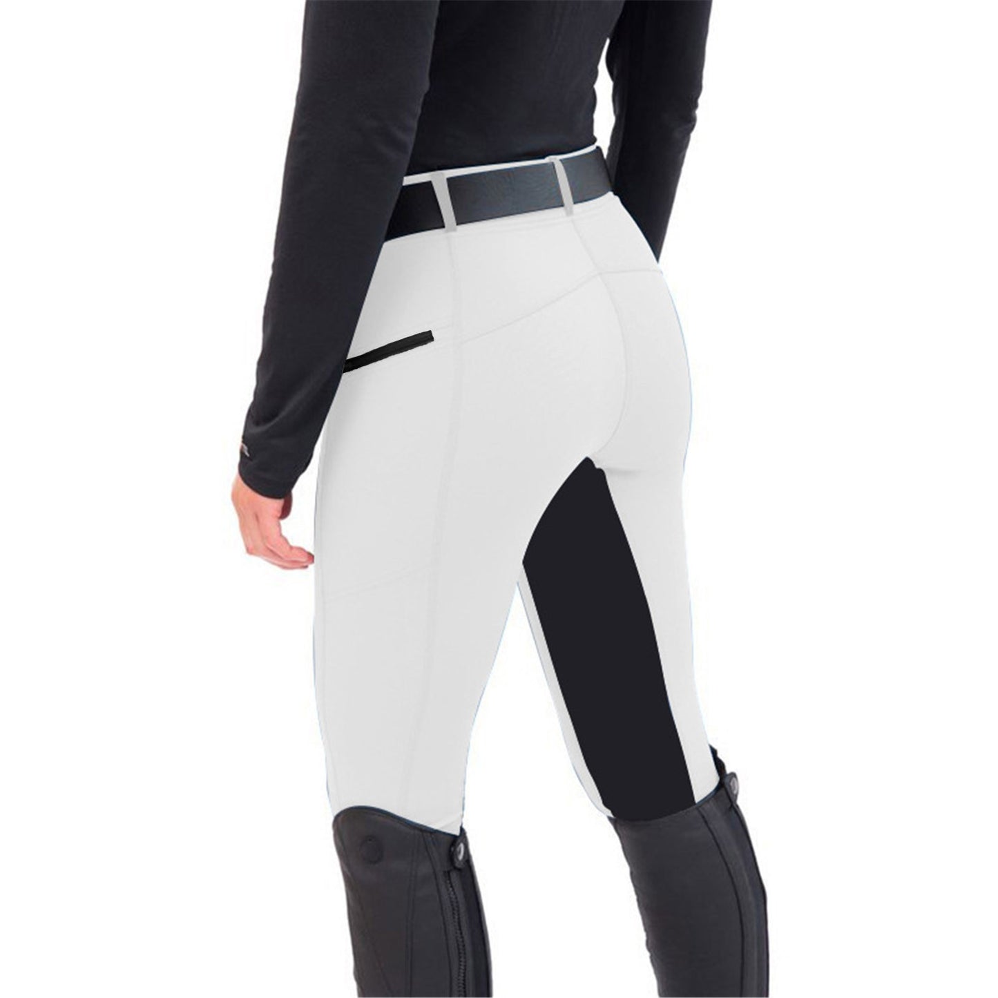 Fashion Equestrian Slim Stretch Stitching Riding Casual Pencil Pants