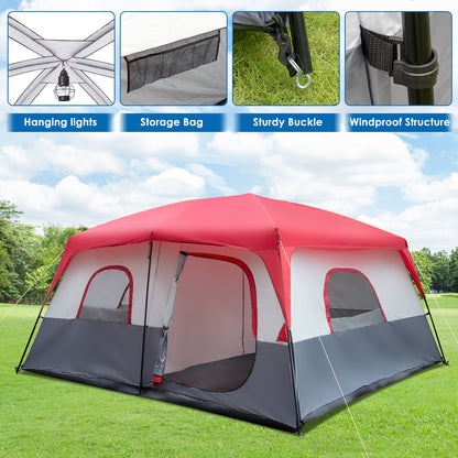 Red And White Camping Tent 430x430x210cm