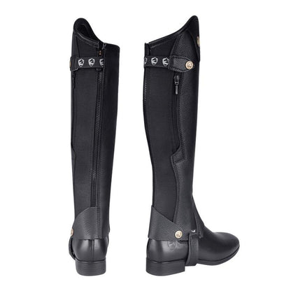 Cowhide Equestrian Chaps High Quality Thick Cowhide Double Zipper Riding Leg Guard Boots